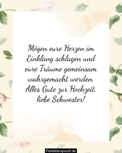 Persönliche Worte Zur Hochzeit Meiner Schwester