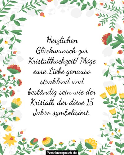 150 Glückwünsche zur Kristallhochzeit mit Bildern (2023)