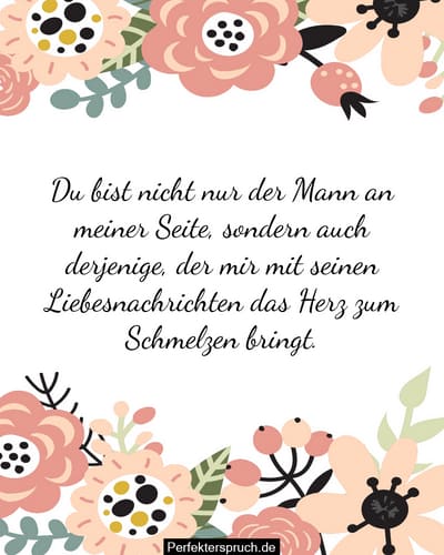 Romantische LiebesSprüche für den Ehemann