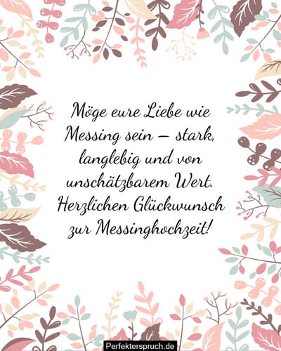 150 Glückwünsche zur Messinghochzeit mit Bildern (2024)