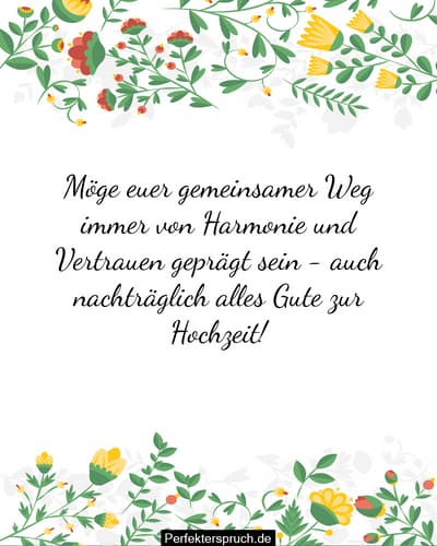150 Nachträgliche Hochzeitswünsche und Sprüche