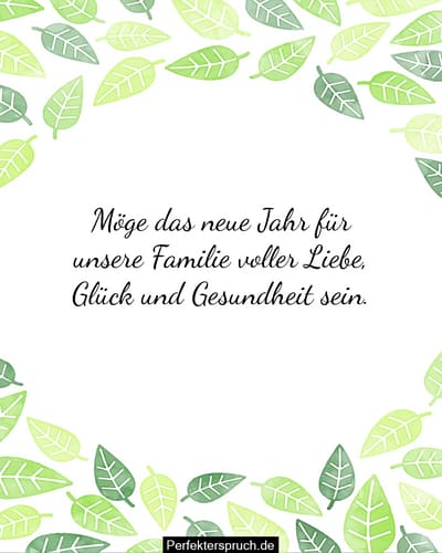 Neujahrswünsche für die Familie und Familienmitglieder