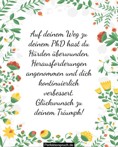 GlückwunschSprüche für den PhD oder Doktortitel