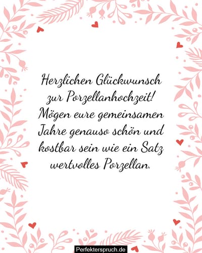 150 Glückwünsche zur Porzellanhochzeit mit Bildern (2023)