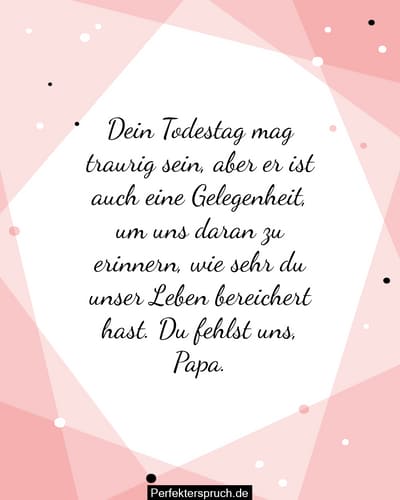 Vater Todestag Spruche Papa