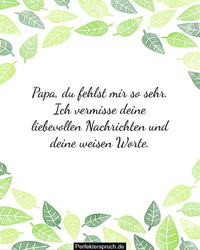 Papa Ich Vermisse Dich So Sehr Sprüche