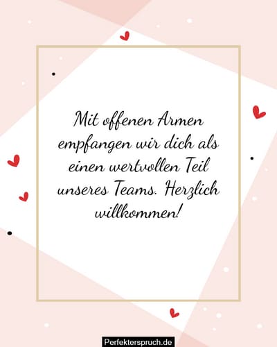 Herzlich Willkommen Im Team Text