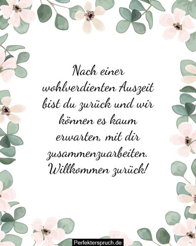 Willkommen Zurück Bei Der Arbeit Sprüche